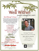 Silent Auction Poster Well Within Vincent Carbaugh Massage