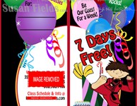 Martial Arts Birthday Party VIP Gift Pass_Front & Back